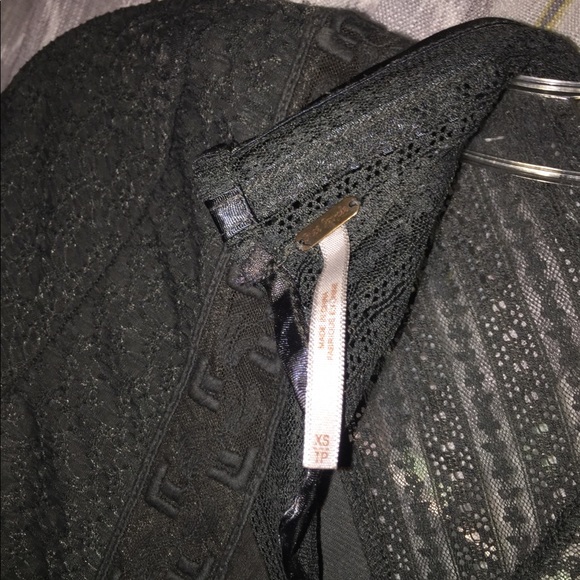 Free People gray lace peplum top - Picture 6 of 6